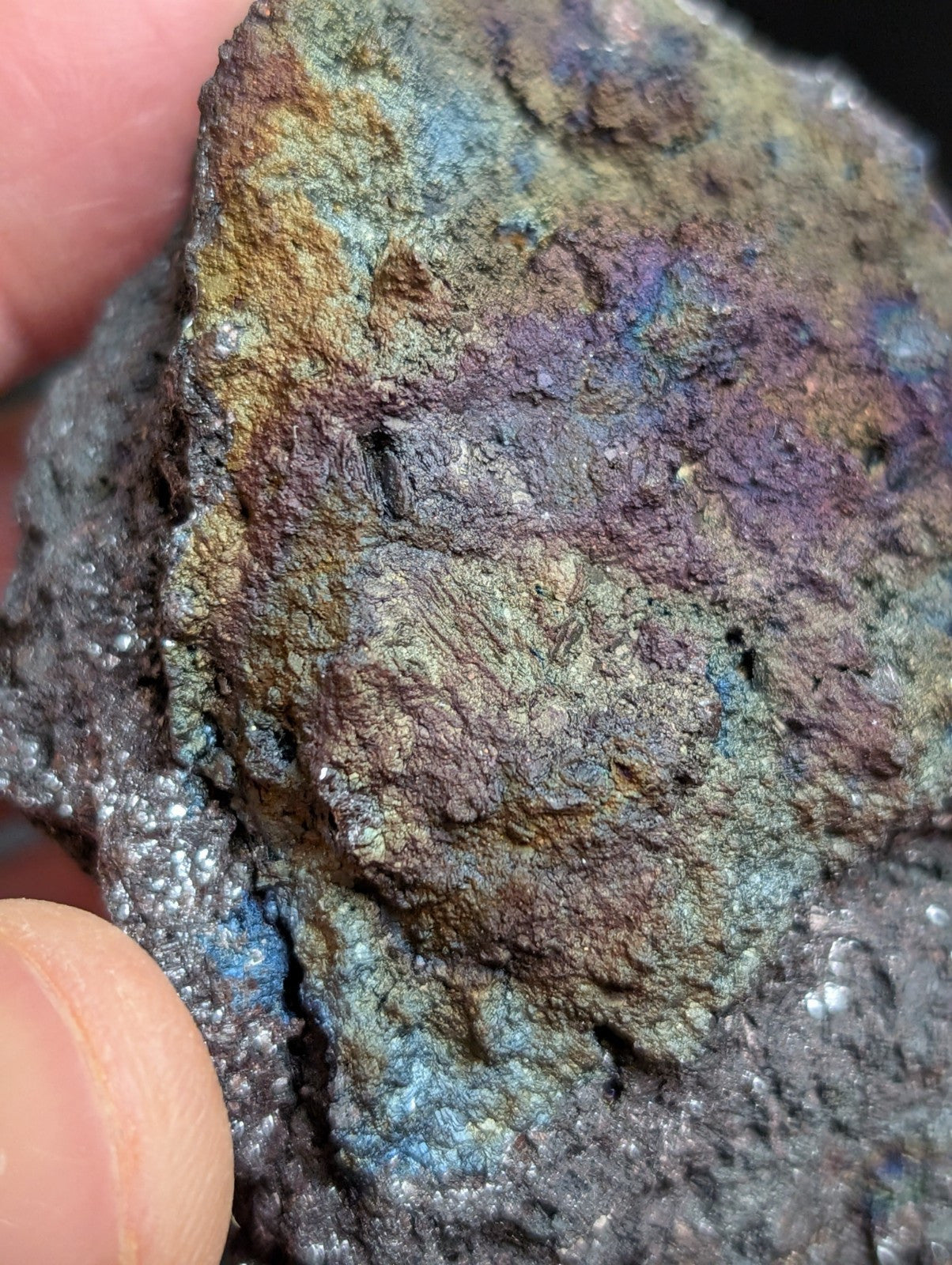 Set of 2 Turgites Iridescent Hematite Specimens Graves Mountain Georgia OOAK - Collectibles:Rocks Fossils &