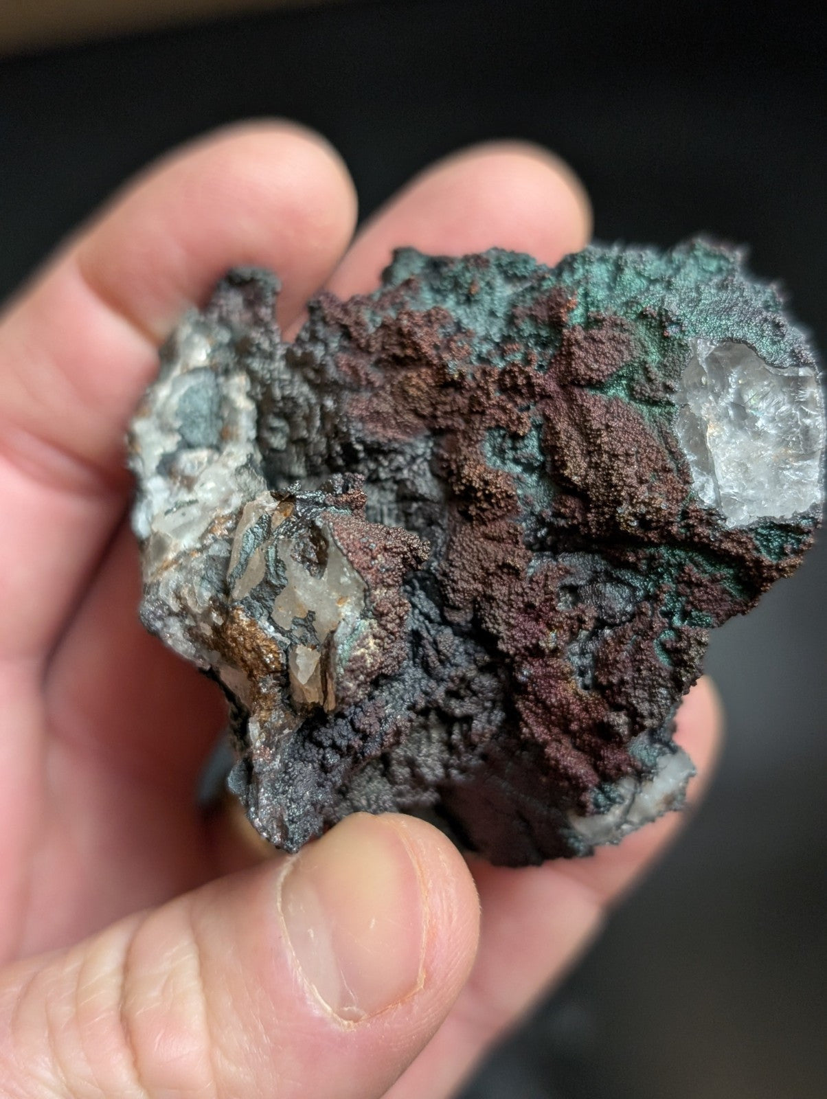 Set of 2 Turgites Iridescent Hematite Specimens Graves Mountain Georgia OOAK - Collectibles:Rocks Fossils &