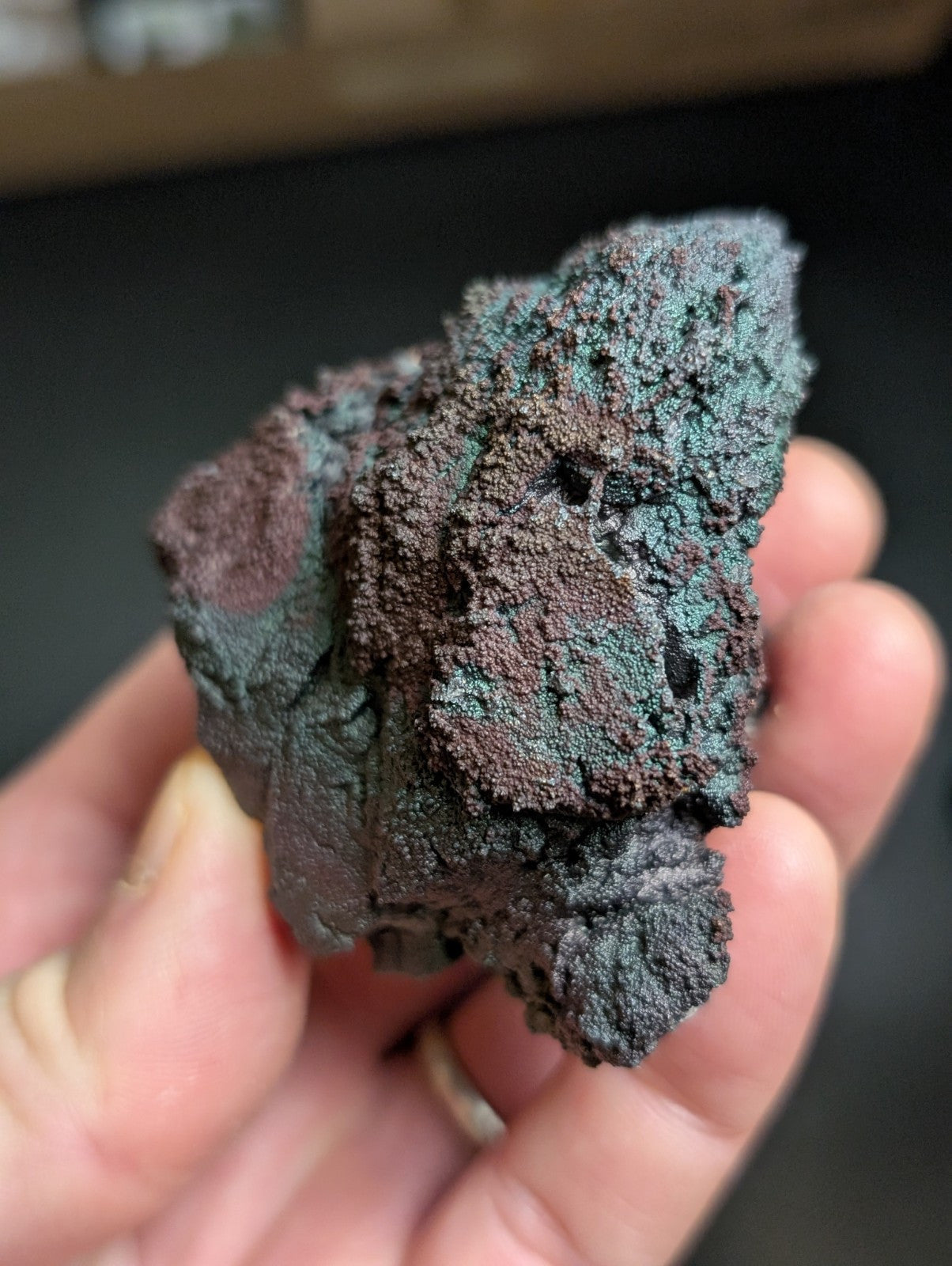 Set of 2 Turgites Iridescent Hematite Specimens Graves Mountain Georgia OOAK - Collectibles:Rocks Fossils &