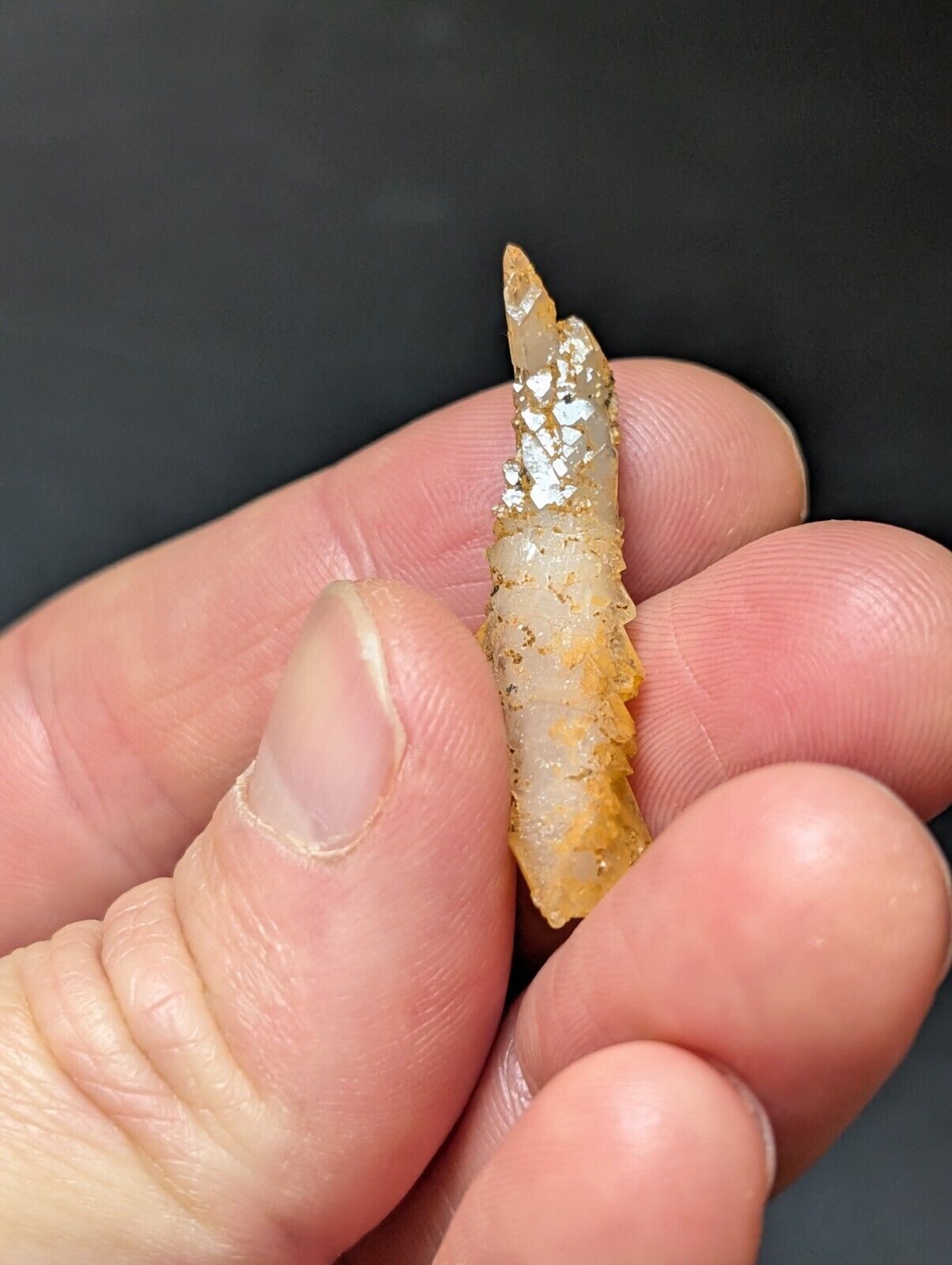 Set of 3 Arkansas Quartz Crystals w/ Natural Iridescence Unique & OOAK - Collectibles:Rocks Fossils Minerals:Crystals
