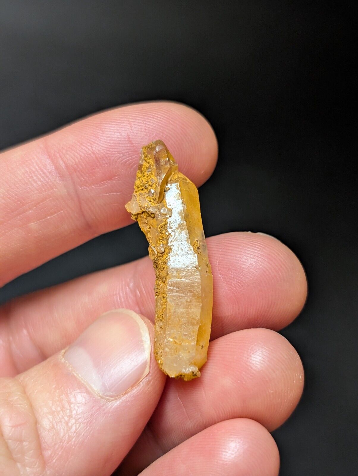 Set of 3 Arkansas Quartz Crystals w/ Natural Iridescence Unique & OOAK - Collectibles:Rocks Fossils Minerals:Crystals