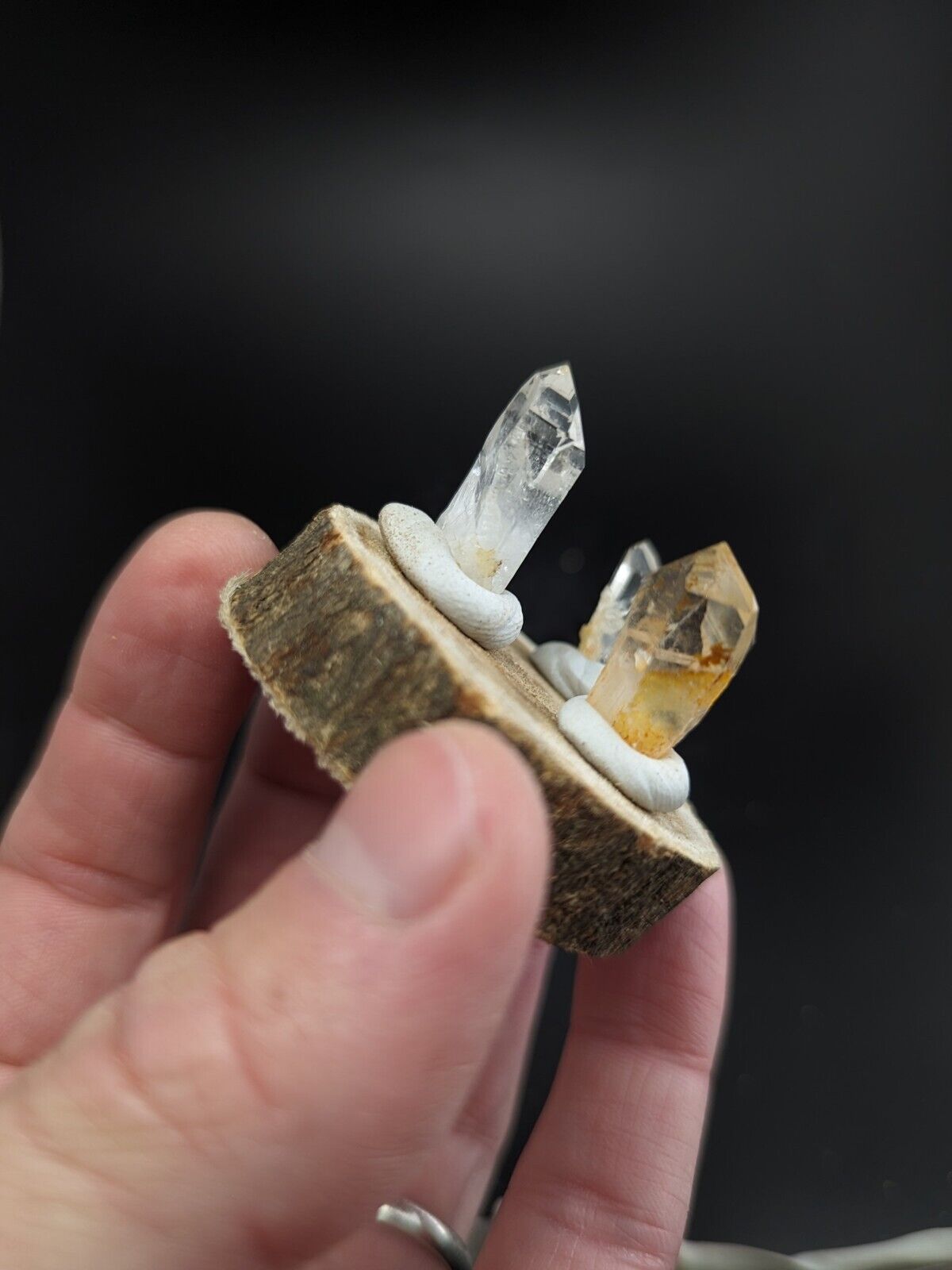 Set Of 3 Beautiful Quartz Crystals Old Stock Garland County Arkansas - Collectibles:Rocks Fossils & Minerals:Crystals
