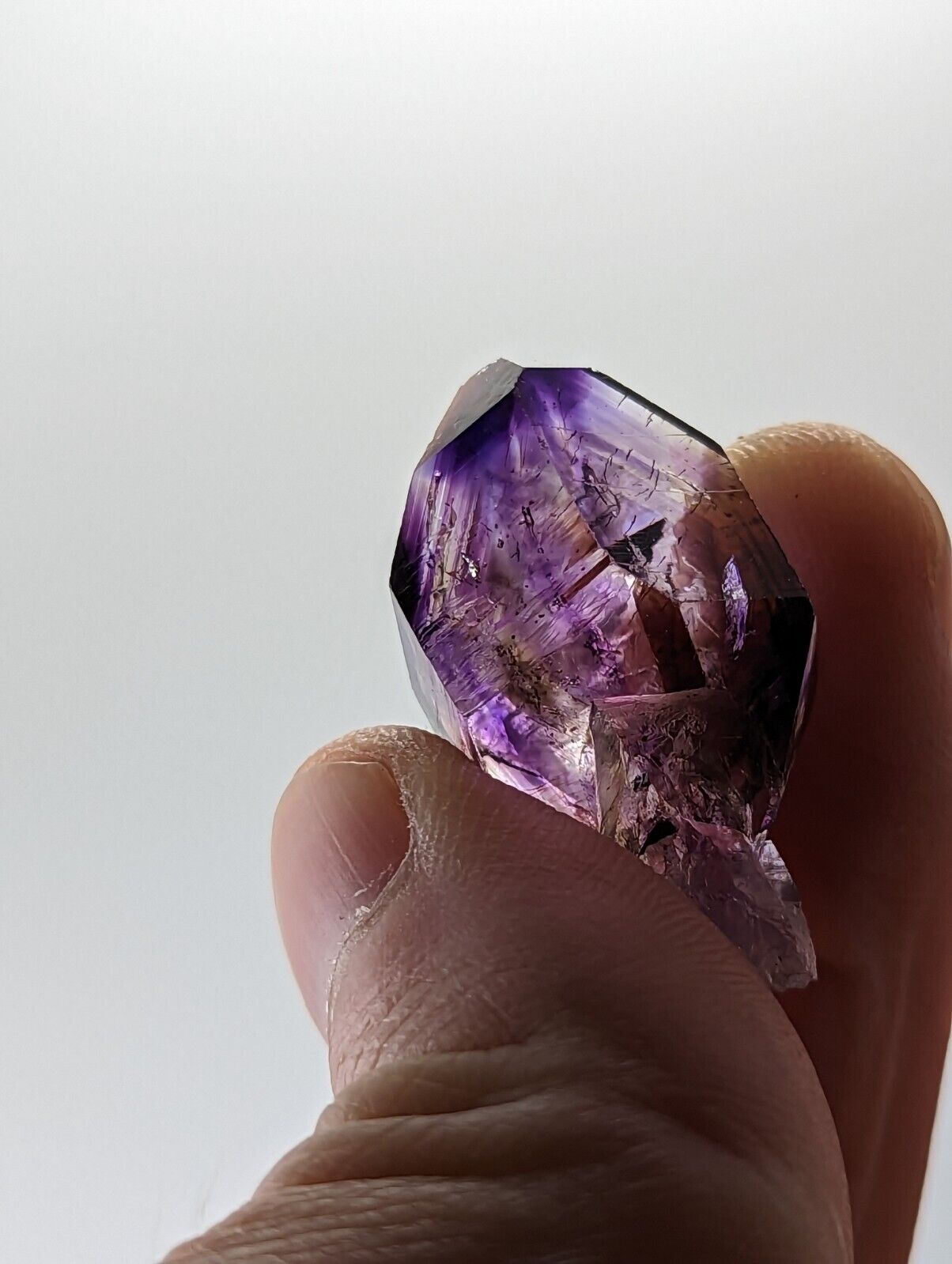 Shangaan Smoky Amethyst Enhydro Scepter Quartz Crystal Chimbuku Mine Zimbabwe - Collectibles:Rocks Fossils &