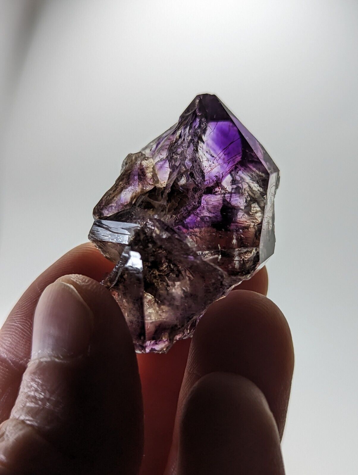 Shangaan Smoky Amethyst Quartz Chimbuku Mine Zimbabwe Hematite Inclusions - Collectibles:Rocks Fossils &
