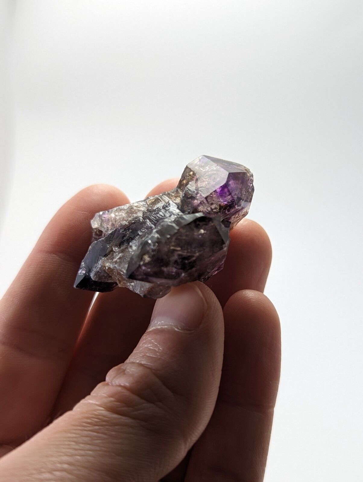 Shangaan Smoky Amethyst Quartz Chimbuku Mine Zimbabwe Hematite Inclusions - Collectibles:Rocks Fossils &