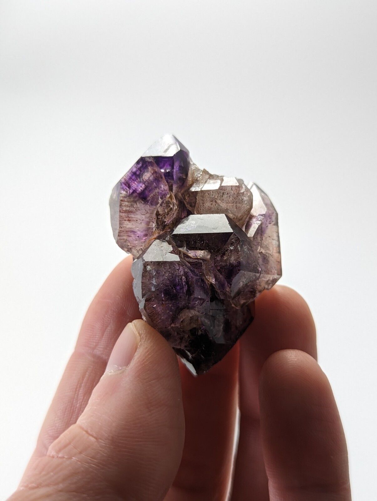 Shangaan Smoky Amethyst Quartz Chimbuku Mine Zimbabwe Hematite Inclusions - Collectibles:Rocks Fossils &
