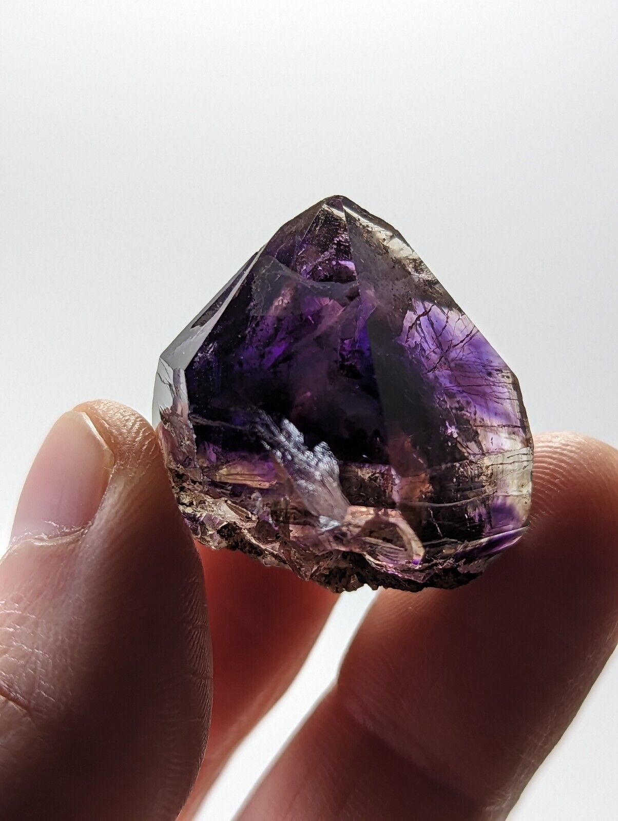Shangaan Smoky Amethyst Quartz Chimbuku Mine Zimbabwe Hematite Inclusions - Collectibles:Rocks Fossils &