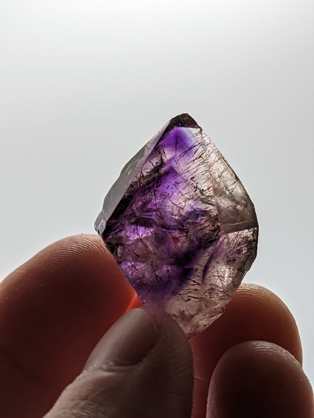 Shangaan Smoky Amethyst Quartz Chimbuku Mine Zimbabwe Hematite Inclusions - Collectibles:Rocks Fossils &