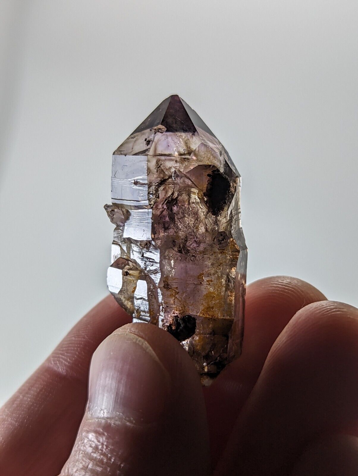 Shangaan Smoky Amethyst Quartz Chimbuku Mine Zimbabwe Hematite Inclusions - Collectibles:Rocks Fossils &