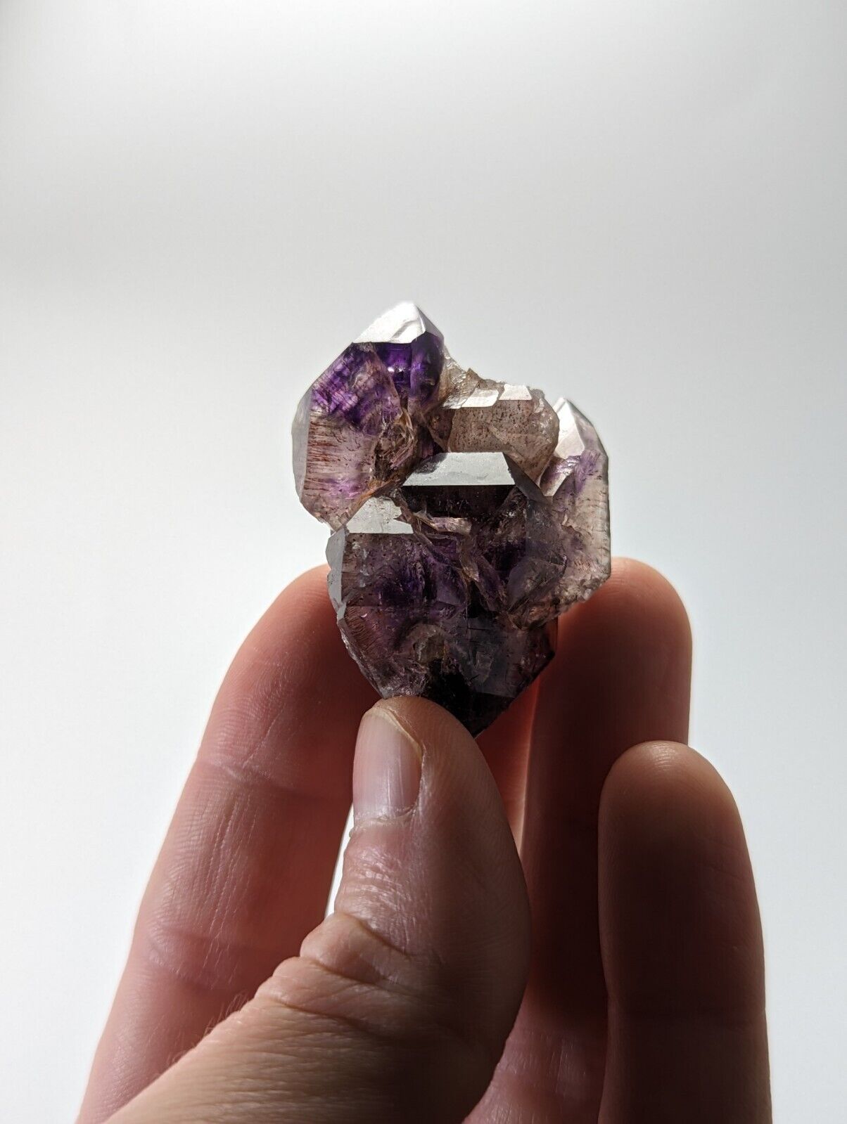 Shangaan Smoky Amethyst Quartz Chimbuku Mine Zimbabwe Hematite Inclusions - Collectibles:Rocks Fossils &