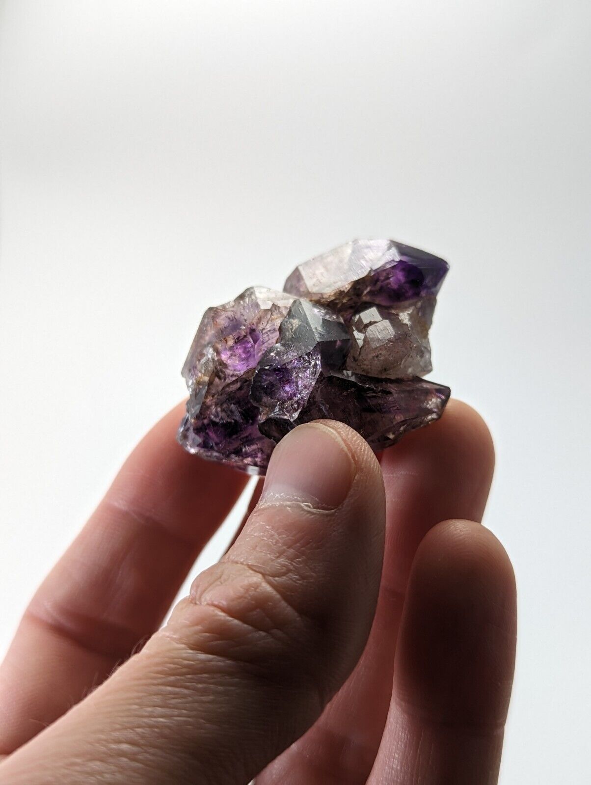 Shangaan Smoky Amethyst Quartz Chimbuku Mine Zimbabwe Hematite Inclusions - Collectibles:Rocks Fossils &