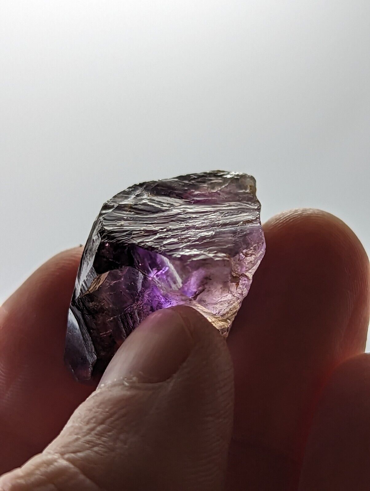 Shangaan Smoky Amethyst Quartz Chimbuku Mine Zimbabwe Hematite Inclusions - Collectibles:Rocks Fossils &