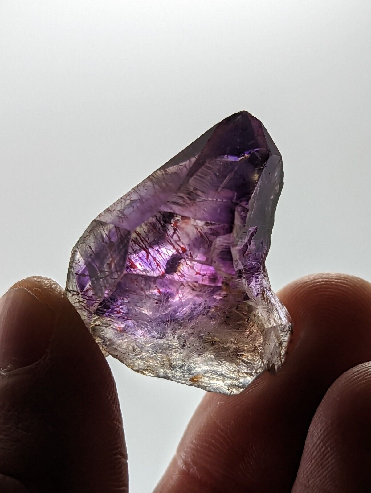 Shangaan Smoky Amethyst Quartz Chimbuku Mine Zimbabwe Hematite Inclusions - Collectibles:Rocks Fossils &