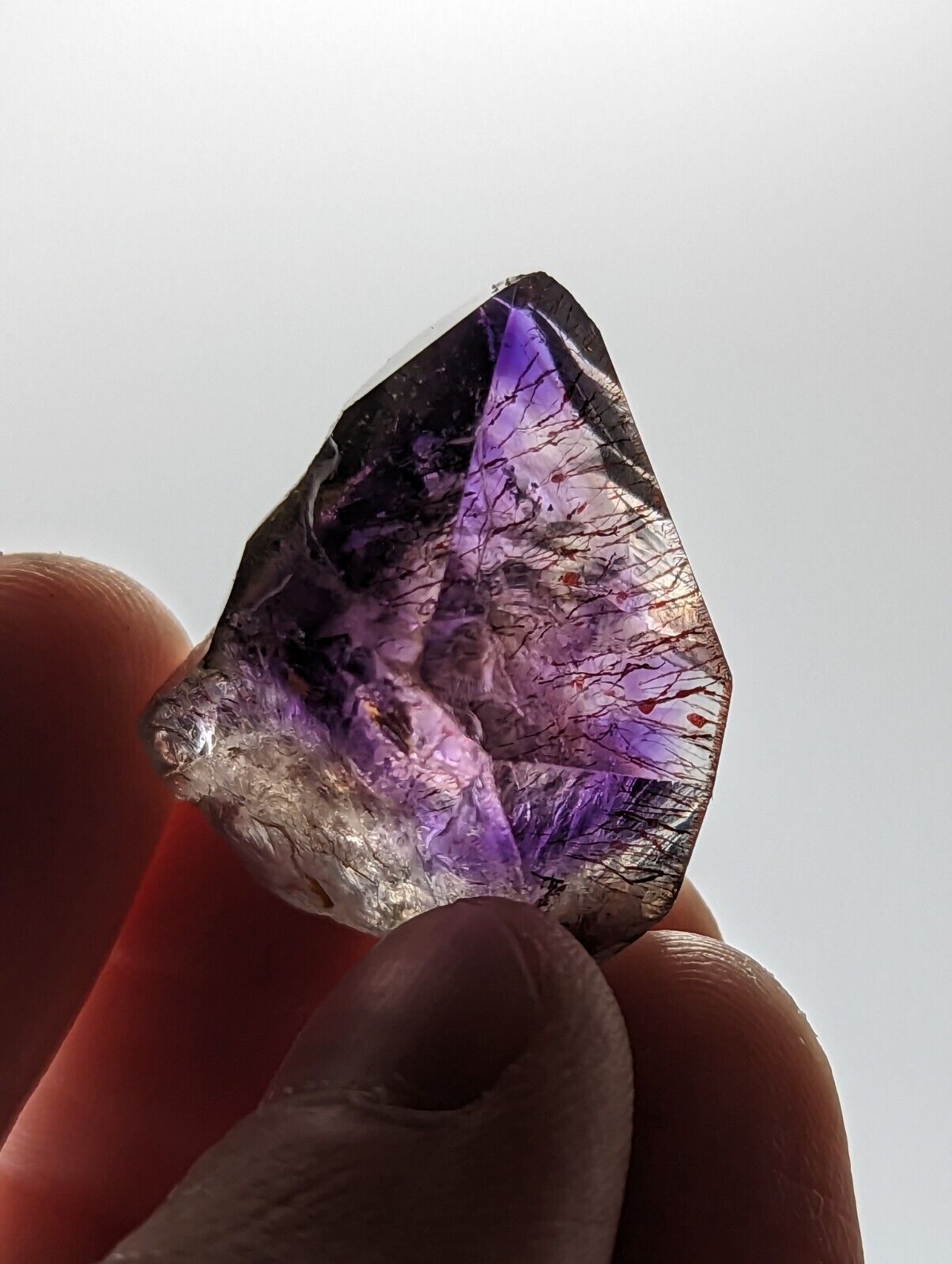 Shangaan Smoky Amethyst Quartz Chimbuku Mine Zimbabwe Hematite Inclusions - Collectibles:Rocks Fossils &