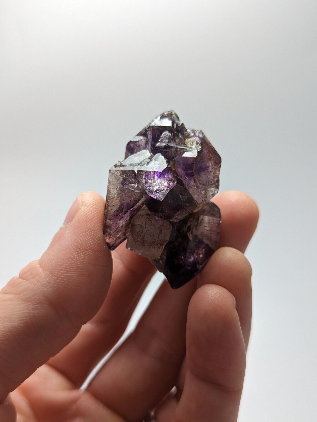 Shangaan Smoky Amethyst Quartz Chimbuku Mine Zimbabwe Hematite Inclusions - Collectibles:Rocks Fossils &