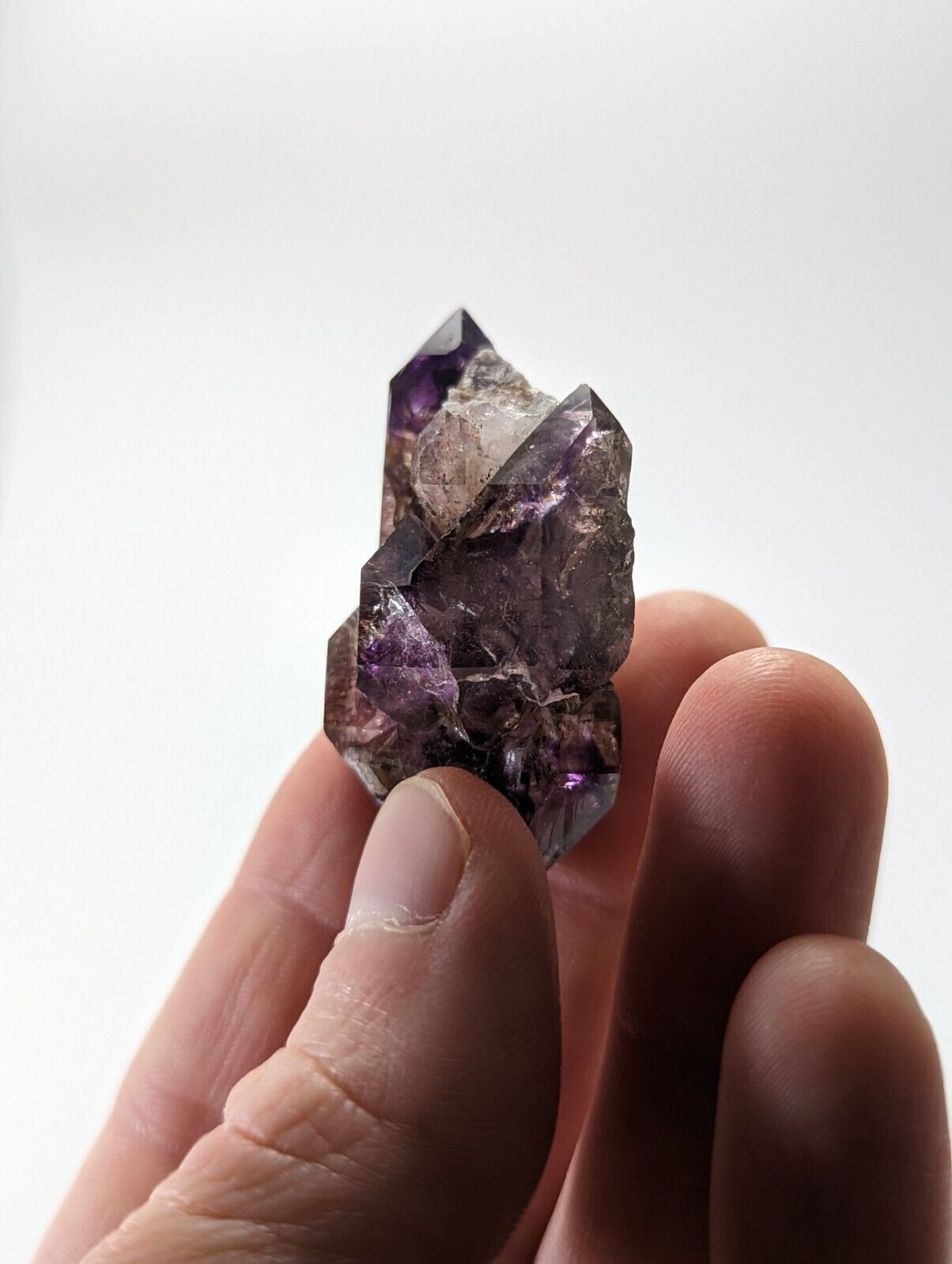 Shangaan Smoky Amethyst Quartz Chimbuku Mine Zimbabwe Hematite Inclusions - Collectibles:Rocks Fossils &