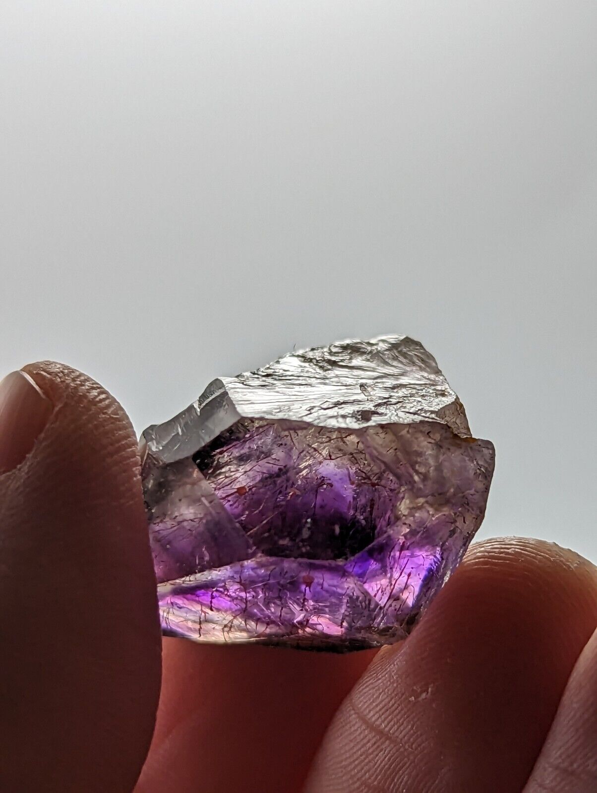 Shangaan Smoky Amethyst Quartz Chimbuku Mine Zimbabwe Hematite Inclusions - Collectibles:Rocks Fossils &