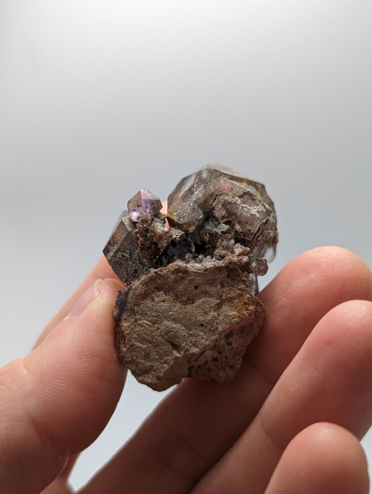 Shangaan Smoky Amethyst Quartz Cluster Chimbuku Mine Zimbabwe - Collectibles:Rocks Fossils & Minerals:Crystals Mineral