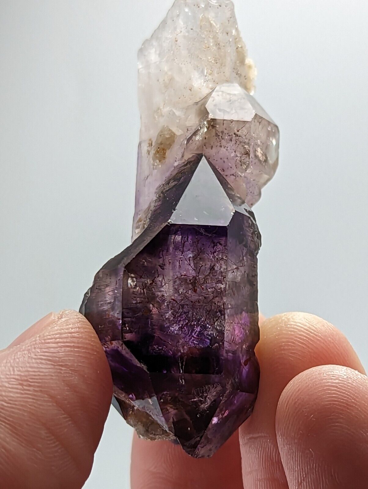 Shangaan Smoky Amethyst Quartz Crystal Scepter from Chimbuku Mine Zimbabwe - Collectibles:Rocks Fossils &