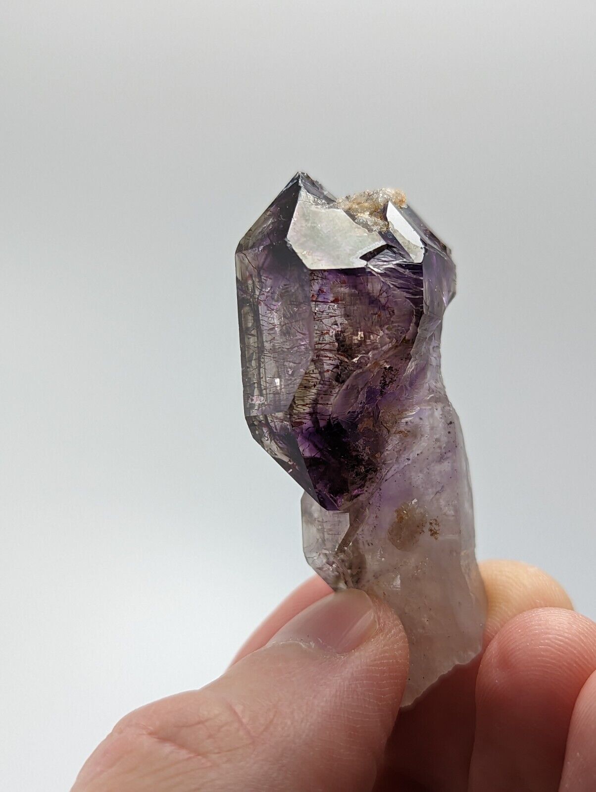 Shangaan Smoky Amethyst Quartz Crystal Scepter from Chimbuku Mine Zimbabwe - Collectibles:Rocks Fossils &