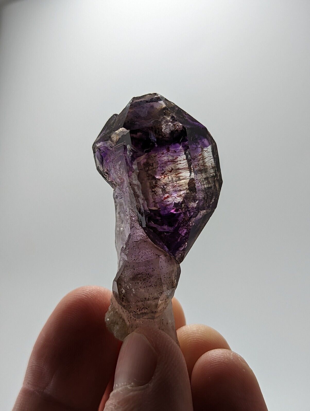 Shangaan Smoky Amethyst Quartz Crystal Scepter from Chimbuku Mine Zimbabwe - Collectibles:Rocks Fossils &