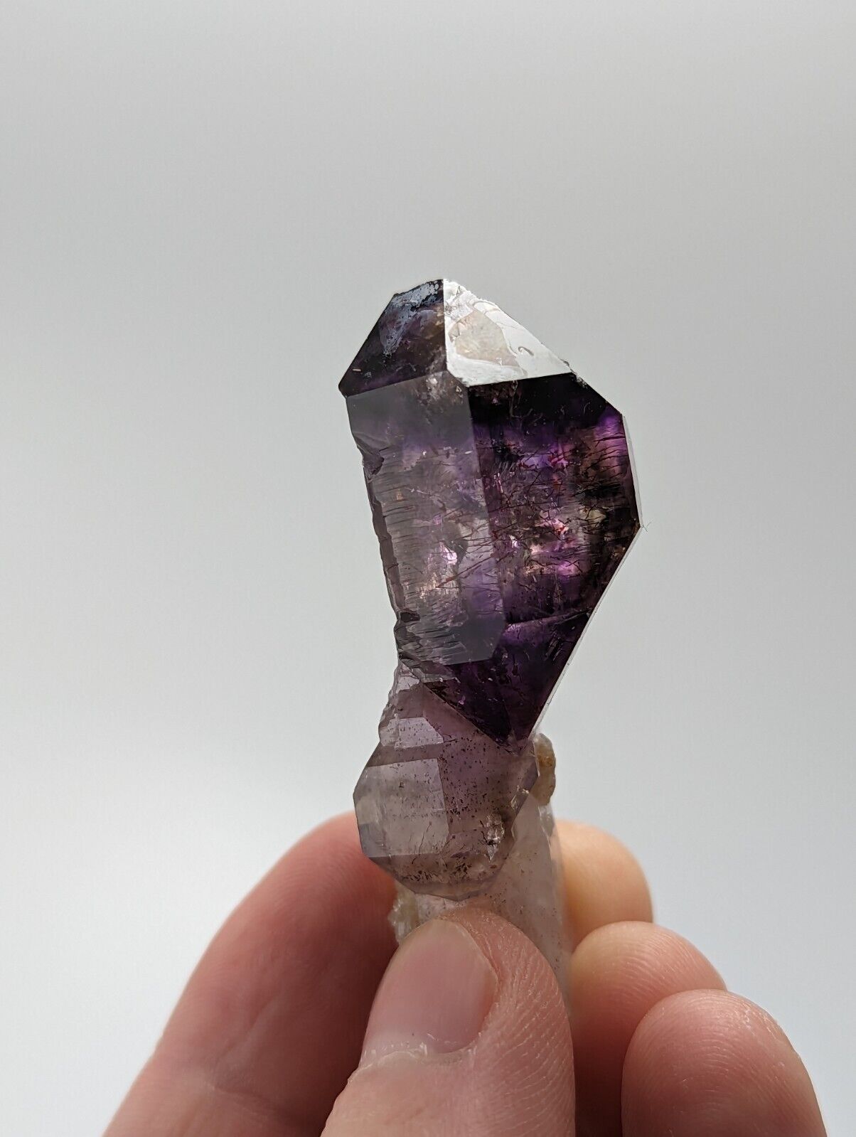 Shangaan Smoky Amethyst Quartz Crystal Scepter from Chimbuku Mine Zimbabwe - Collectibles:Rocks Fossils &