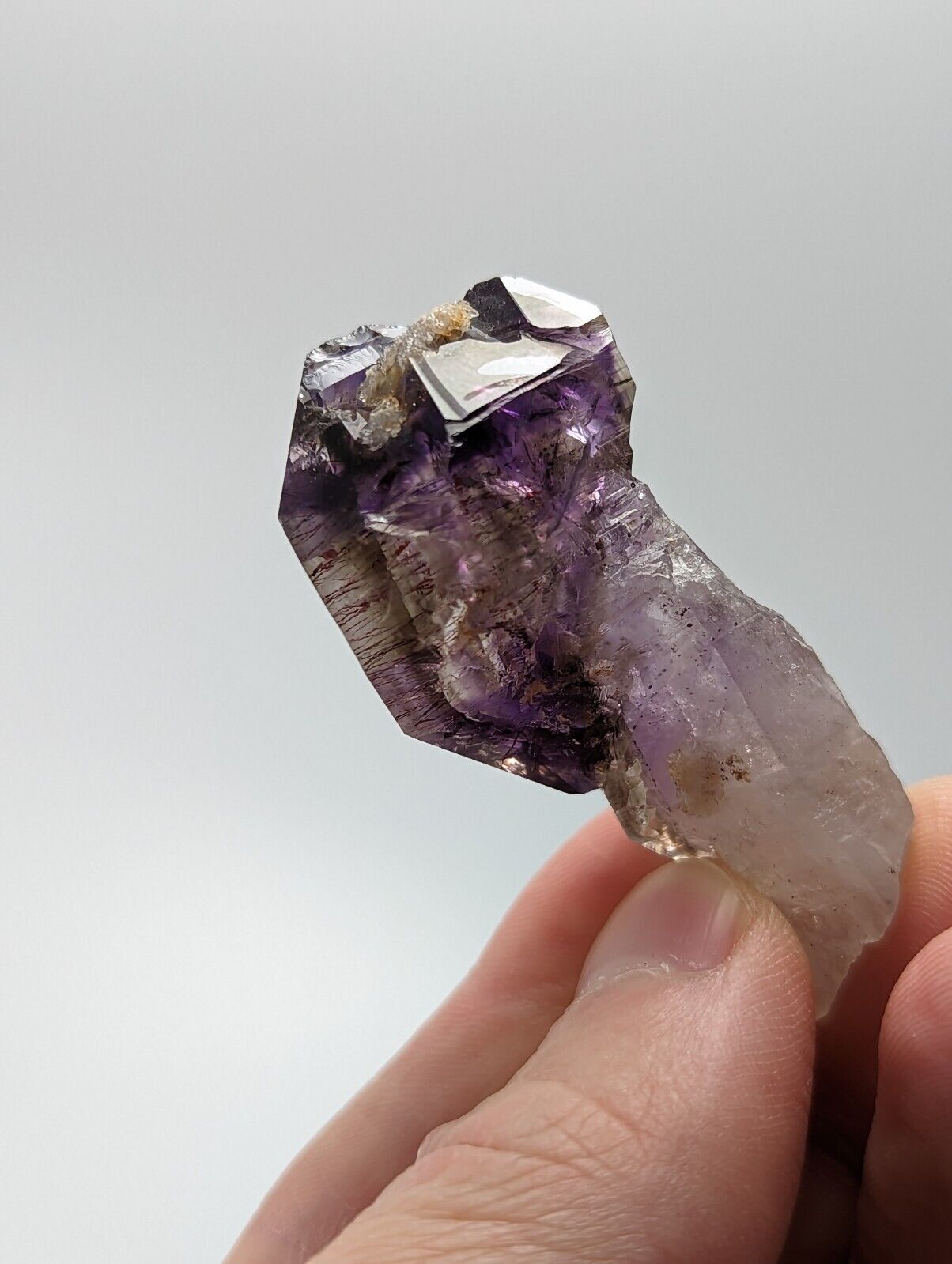 Shangaan Smoky Amethyst Quartz Crystal Scepter from Chimbuku Mine Zimbabwe - Collectibles:Rocks Fossils &