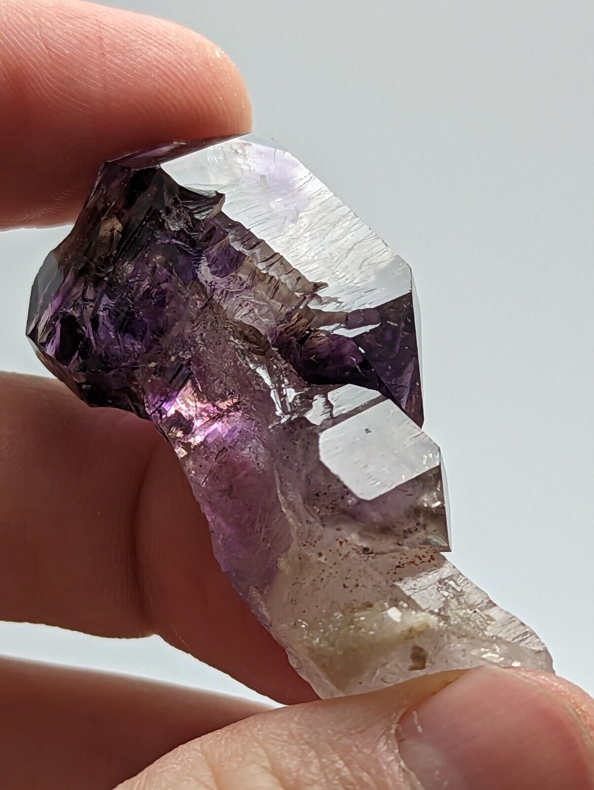 Shangaan Smoky Amethyst Quartz Crystal Scepter from Chimbuku Mine Zimbabwe - Collectibles:Rocks Fossils &