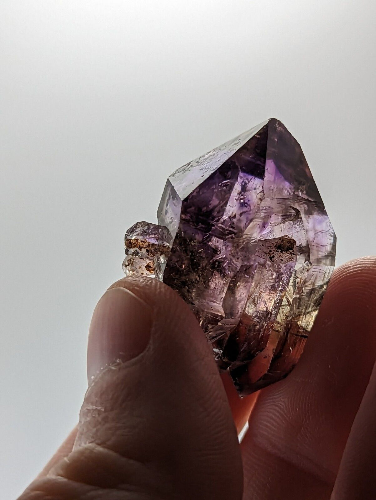 Shangaan Smoky Amethyst Quartz Crystal Scepter from Chimbuku Mine Zimbabwe - Collectibles:Rocks Fossils &