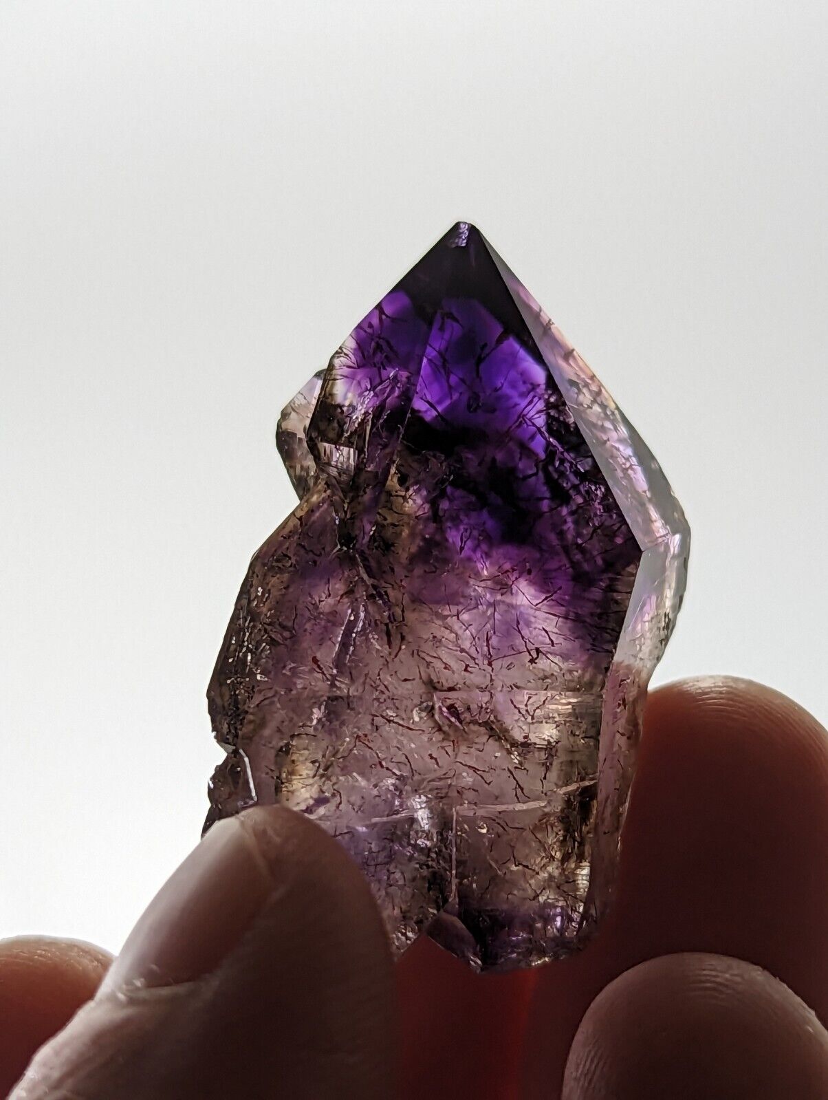 Shangaan Smoky Amethyst Quartz Crystal Scepter from Chimbuku Mine Zimbabwe - Collectibles:Rocks Fossils &