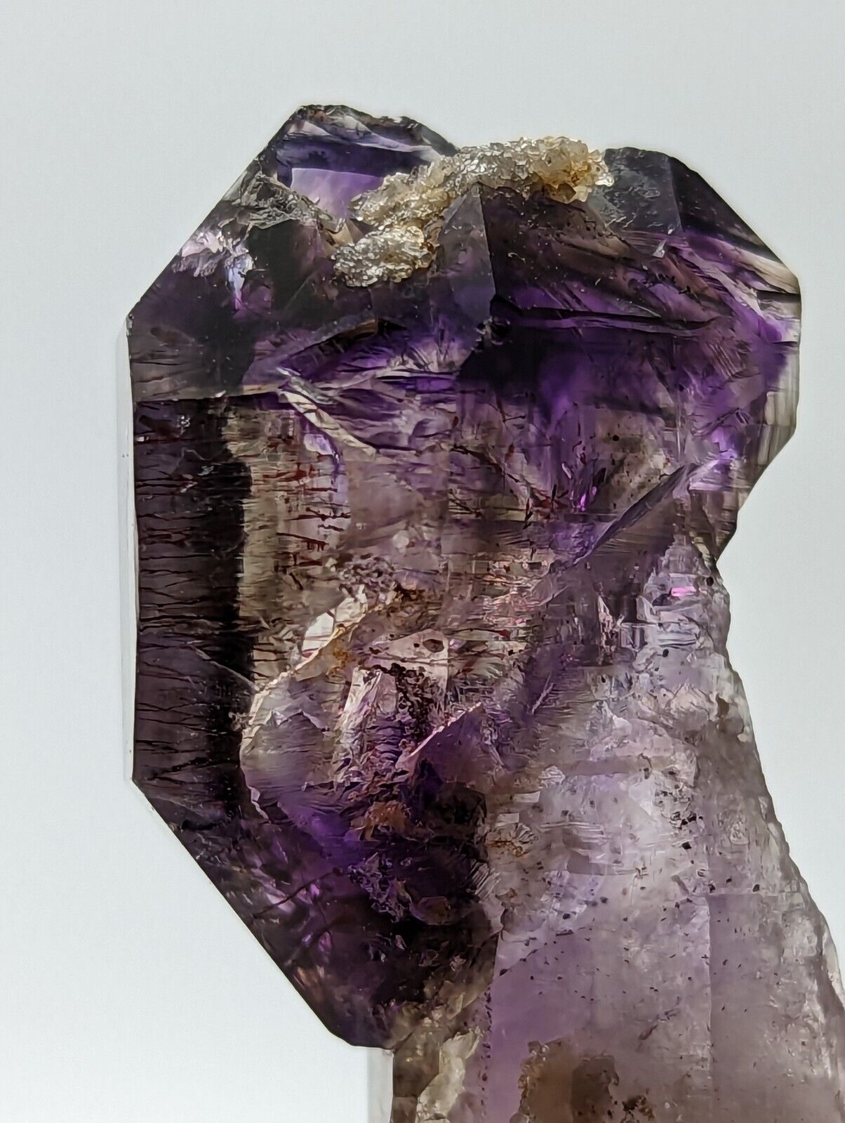 Shangaan Smoky Amethyst Quartz Crystal Scepter from Chimbuku Mine Zimbabwe - Collectibles:Rocks Fossils &