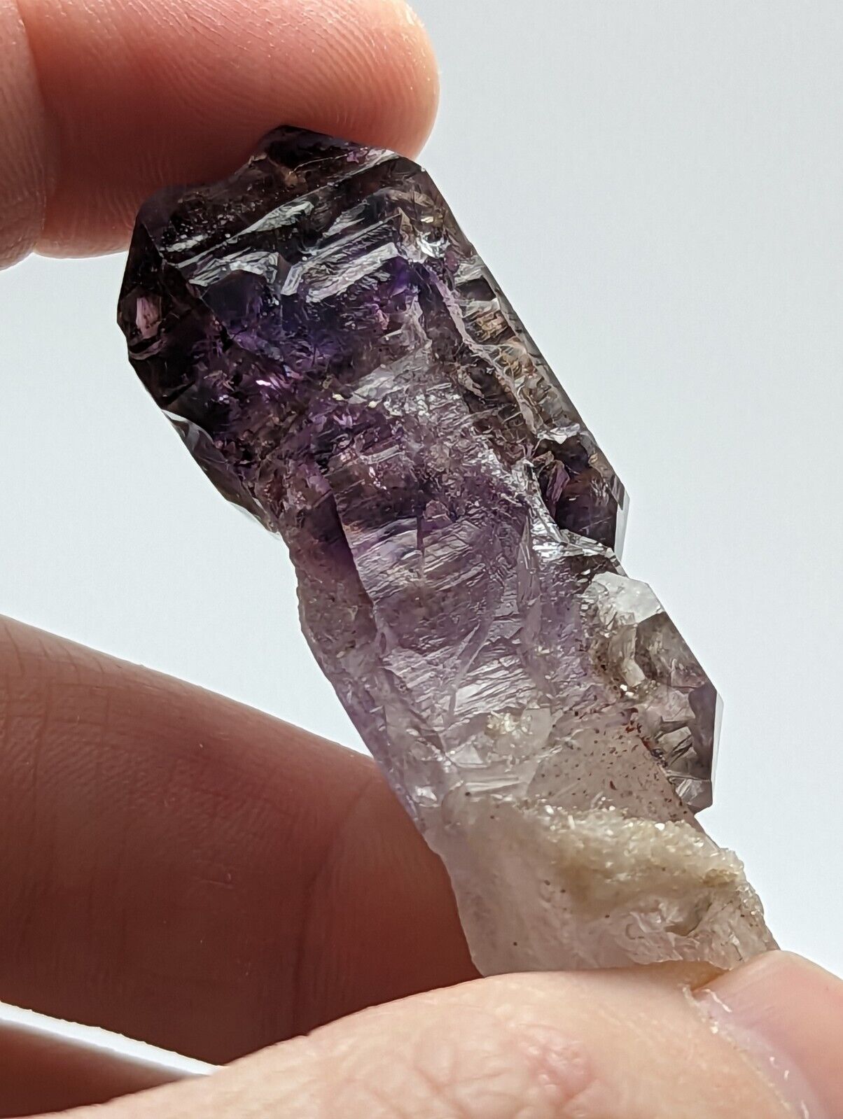 Shangaan Smoky Amethyst Quartz Crystal Scepter from Chimbuku Mine Zimbabwe - Collectibles:Rocks Fossils &