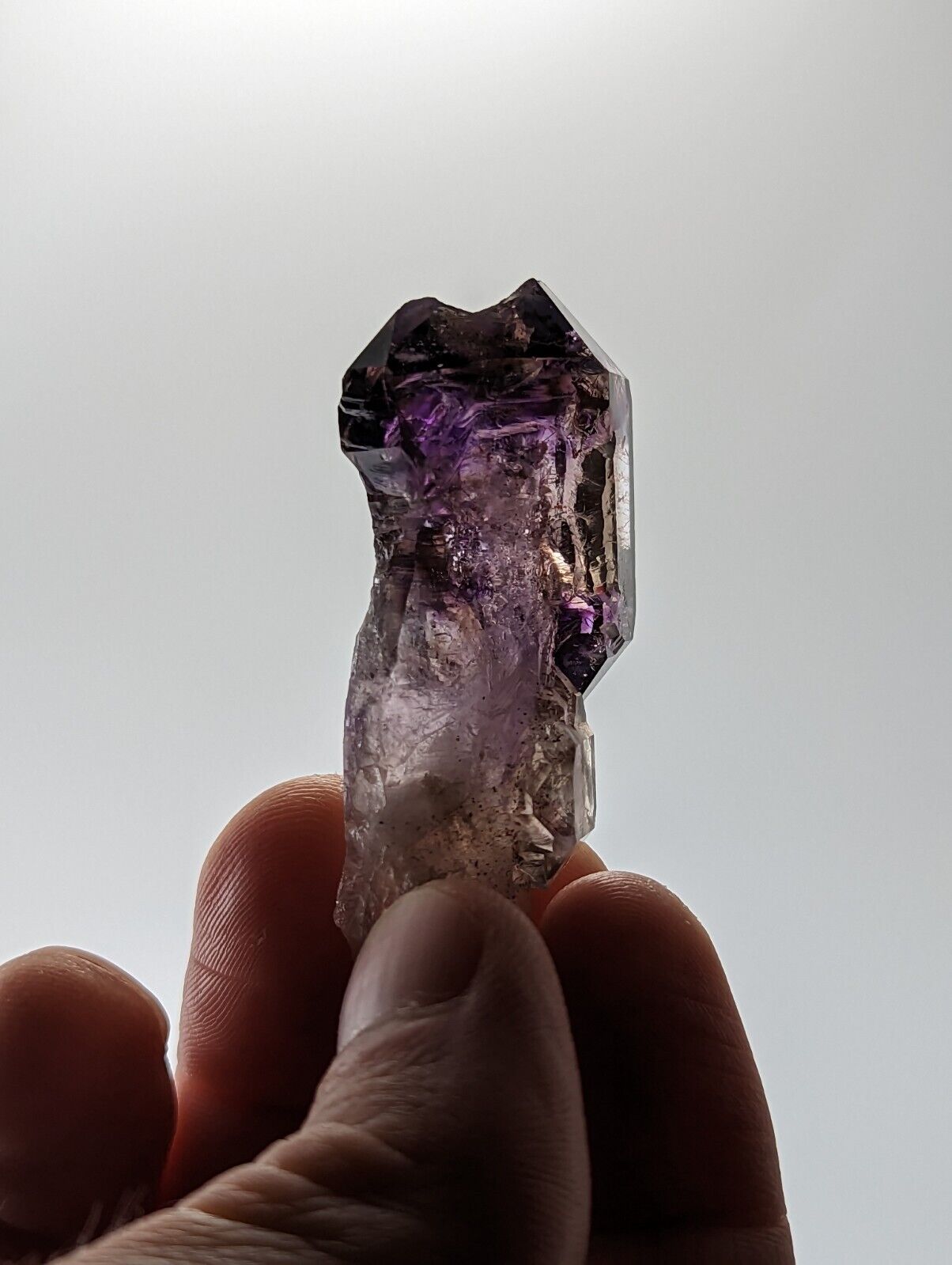 Shangaan Smoky Amethyst Quartz Crystal Scepter from Chimbuku Mine Zimbabwe - Collectibles:Rocks Fossils &