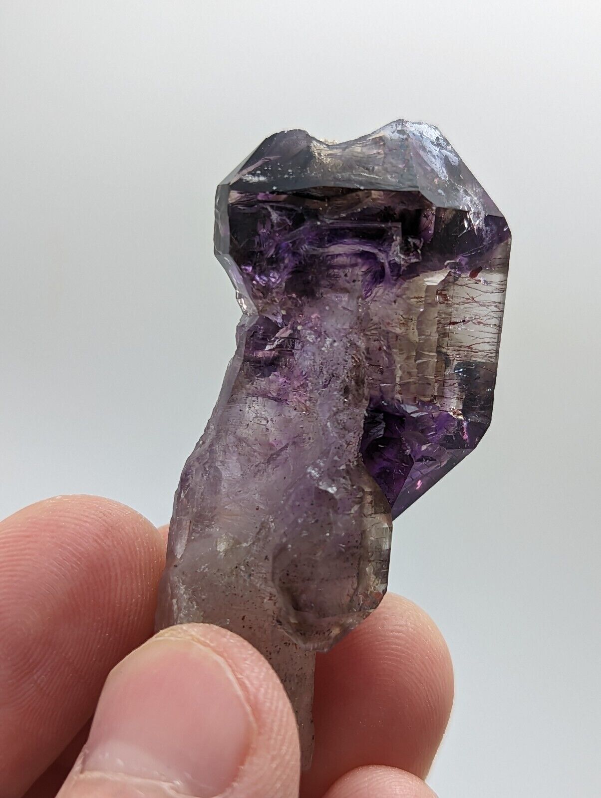 Shangaan Smoky Amethyst Quartz Crystal Scepter from Chimbuku Mine Zimbabwe - Collectibles:Rocks Fossils &