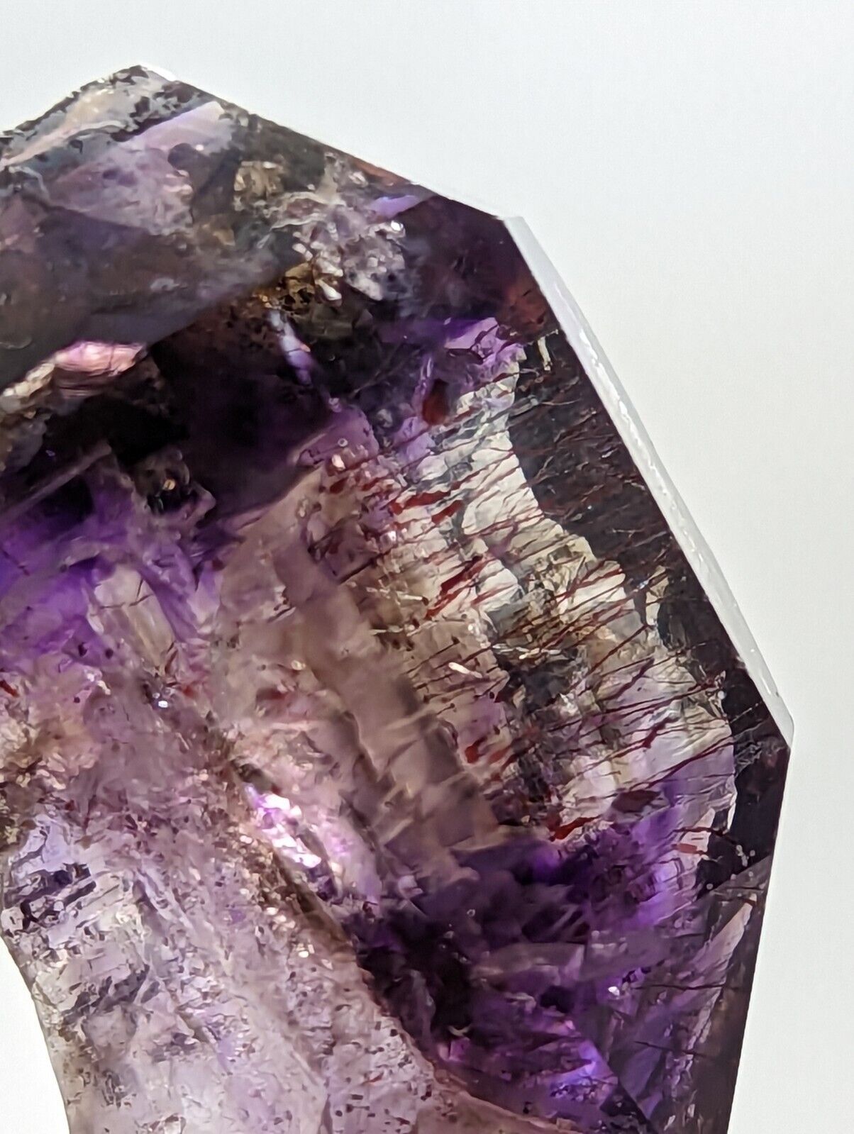 Shangaan Smoky Amethyst Quartz Crystal Scepter from Chimbuku Mine Zimbabwe - Collectibles:Rocks Fossils &