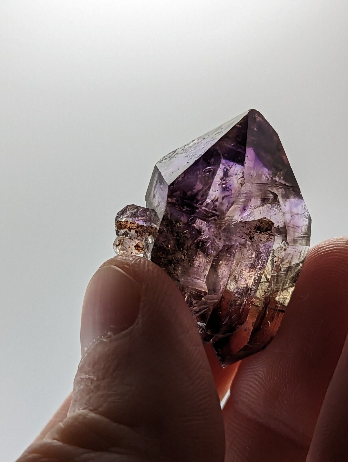 Shangaan Smoky Amethyst Quartz Crystal Scepter from Chimbuku Mine Zimbabwe - Collectibles:Rocks Fossils &