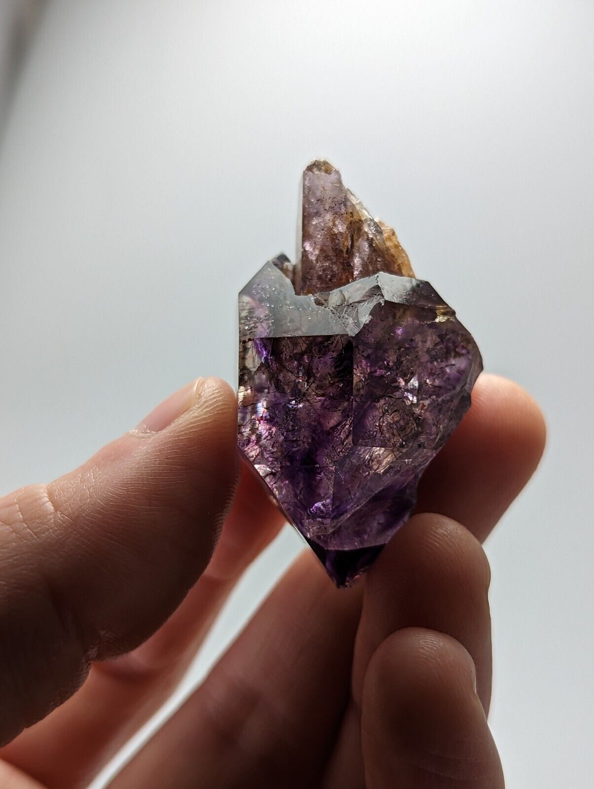 Shangaan Smoky Amethyst Quartz Scepter Chimbuku Mine Zimbabwe - Collectibles:Rocks Fossils & Minerals:Crystals Mineral