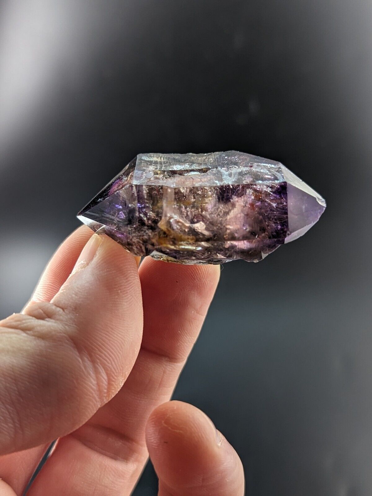 Shangaan Smoky Amethyst Scepter Quartz Chimbuku Mine Zimbabwe - Collectibles:Rocks Fossils & Minerals:Crystals Mineral