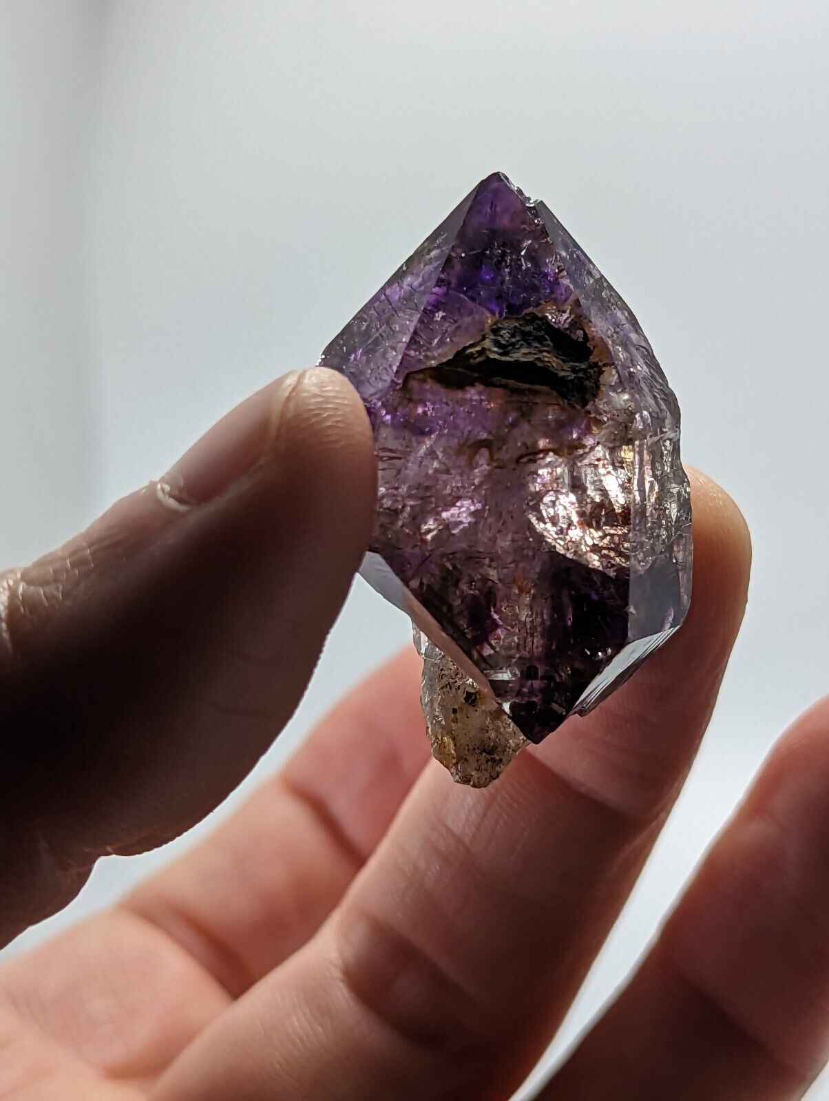 Shangaan Smoky Amethyst Scepter Quartz Chimbuku Mine Zimbabwe - Collectibles:Rocks Fossils & Minerals:Crystals Mineral