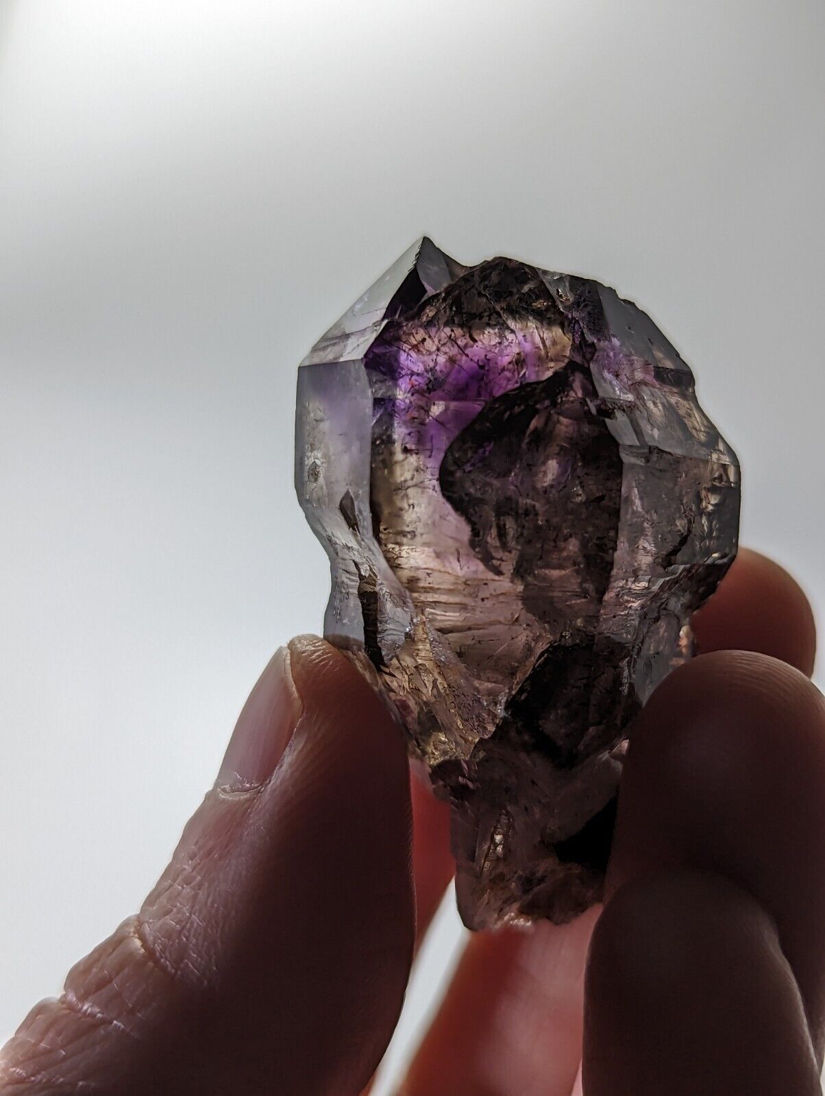 Shangaan Smoky Amethyst Scepter Quartz Chimbuku Mine Zimbabwe - Collectibles:Rocks Fossils & Minerals:Crystals Mineral
