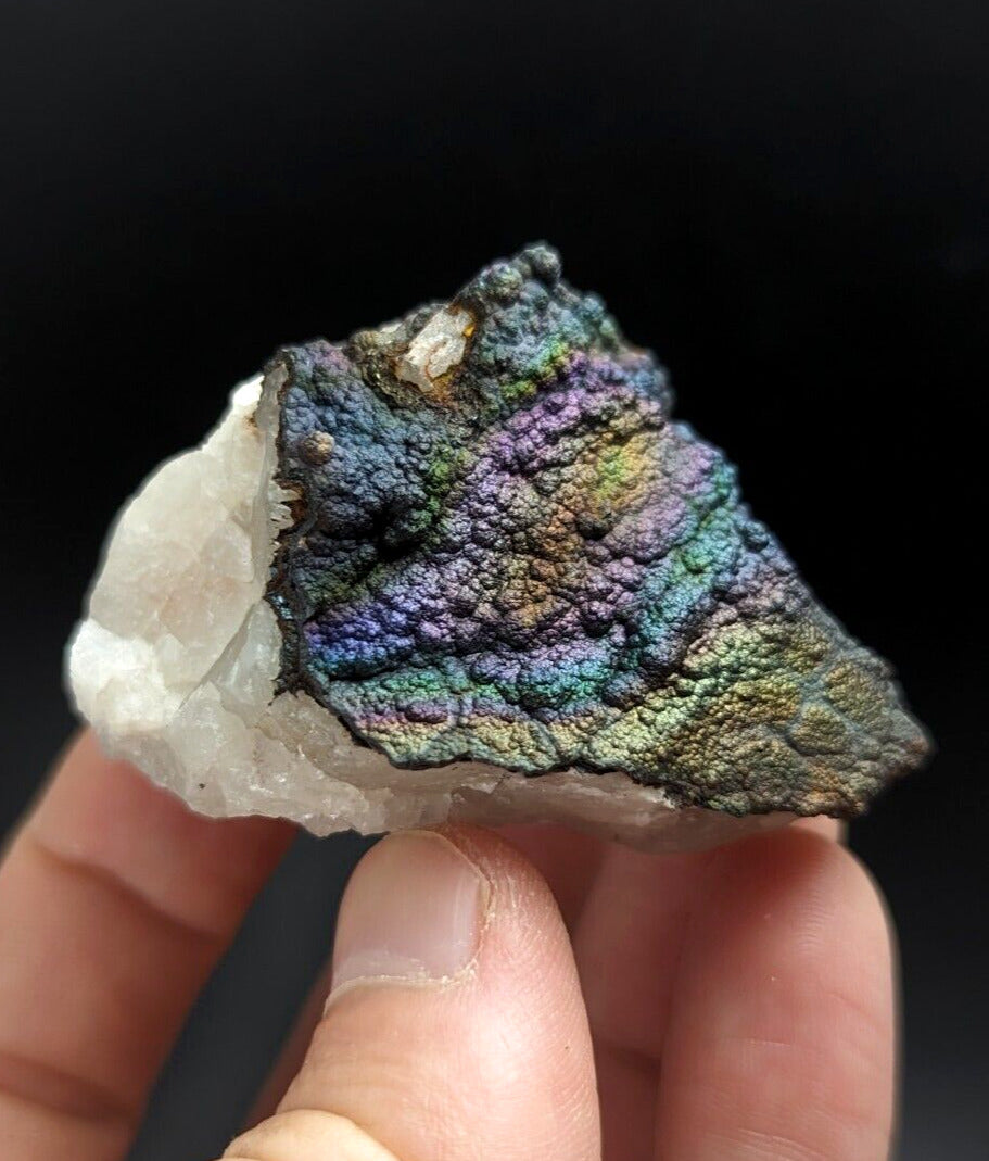 Turgite Iridescent Hematite on Quartz Graves Mountain Georgia Old Collection - Collectibles:Rocks Fossils &