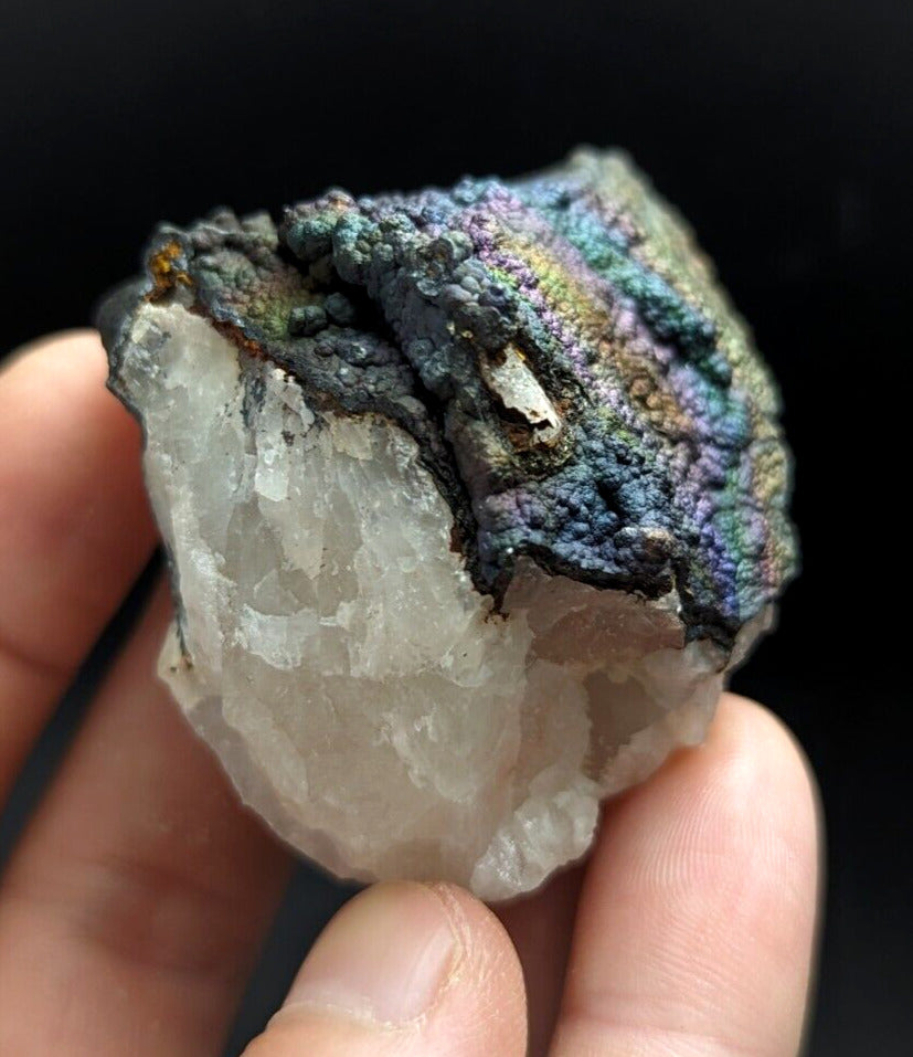 Turgite Iridescent Hematite on Quartz Graves Mountain Georgia Old Collection - Collectibles:Rocks Fossils &