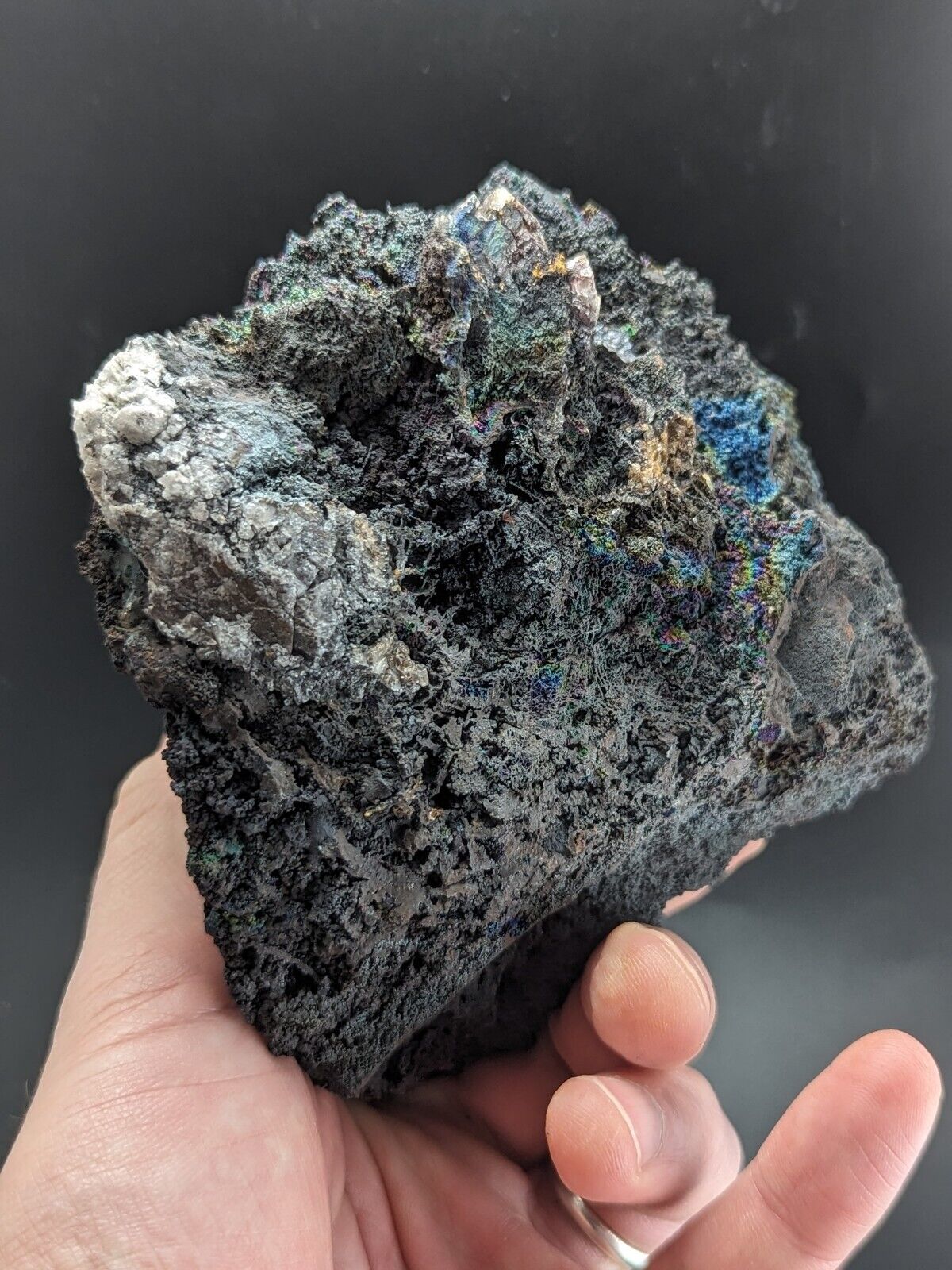 Turgite Iridescent Hematite on Quartz Graves Mountain Georgia Old Collection - Collectibles:Rocks Fossils &