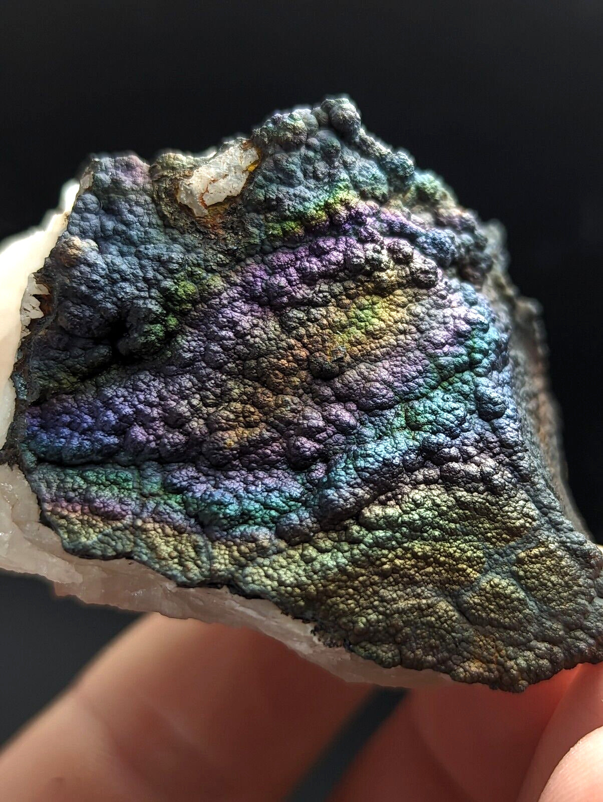 Turgite Iridescent Hematite on Quartz Graves Mountain Georgia Old Collection - Collectibles:Rocks Fossils &
