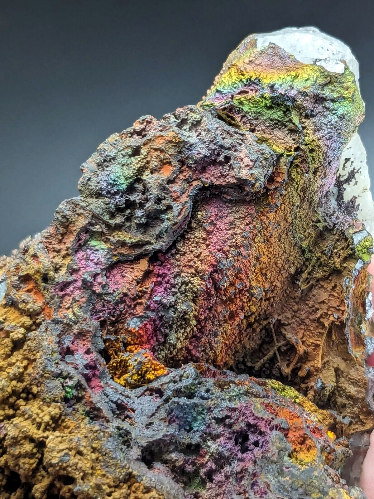 Turgite Iridescent Hematite on Quartz Graves Mountain Georgia Old Collection - Collectibles:Rocks Fossils &