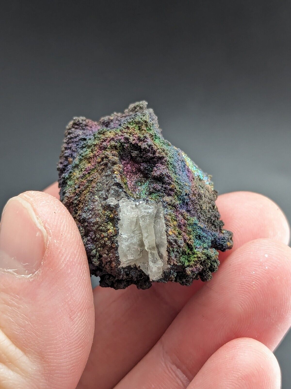 Turgite Iridescent Hematite on Quartz Graves Mountain Georgia Old Collection - Collectibles:Rocks Fossils &