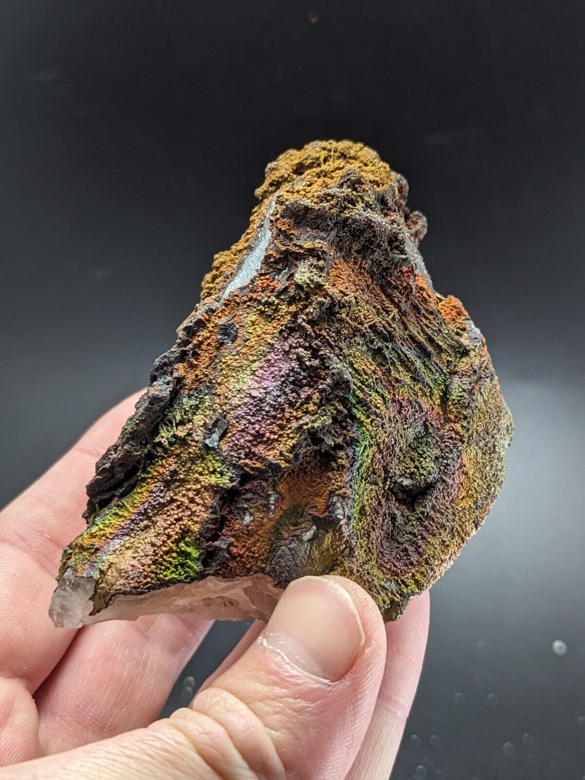 Turgite Iridescent Hematite on Quartz Graves Mountain Georgia Old Collection - Collectibles:Rocks Fossils &