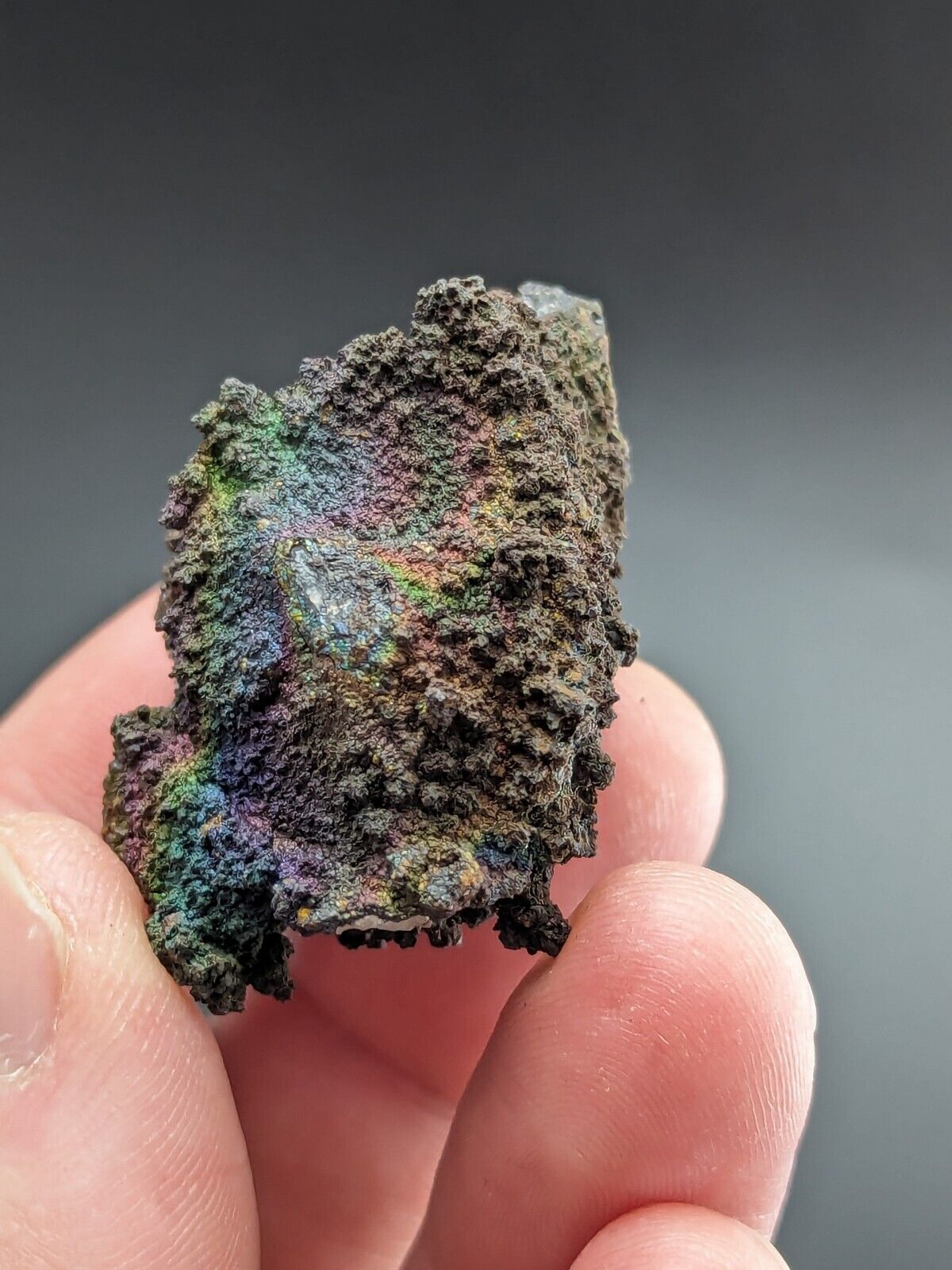 Turgite Iridescent Hematite on Quartz Graves Mountain Georgia Old Collection - Collectibles:Rocks Fossils &