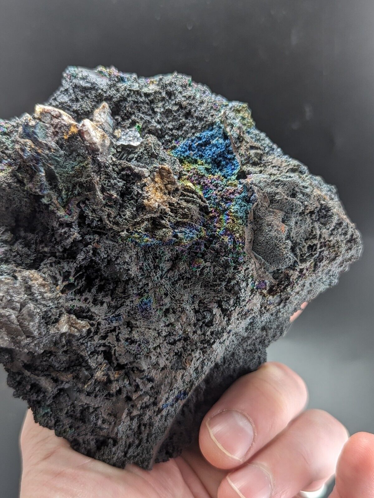 Turgite Iridescent Hematite on Quartz Graves Mountain Georgia Old Collection - Collectibles:Rocks Fossils &
