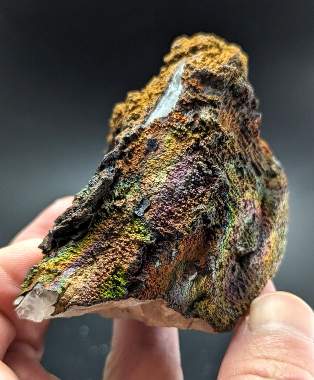 Turgite Iridescent Hematite on Quartz Graves Mountain Georgia Old Collection - Collectibles:Rocks Fossils &
